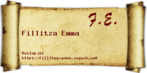 Fillitza Emma névjegykártya